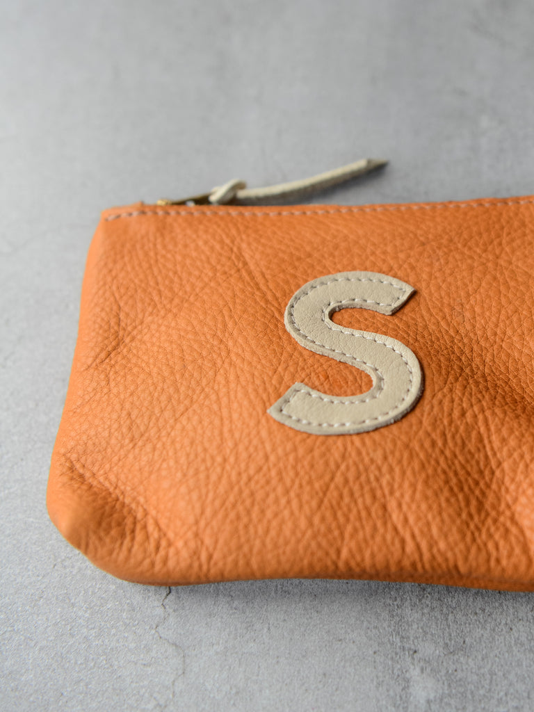 SMALL INITIAL POUCH - OCHRE YELLOW