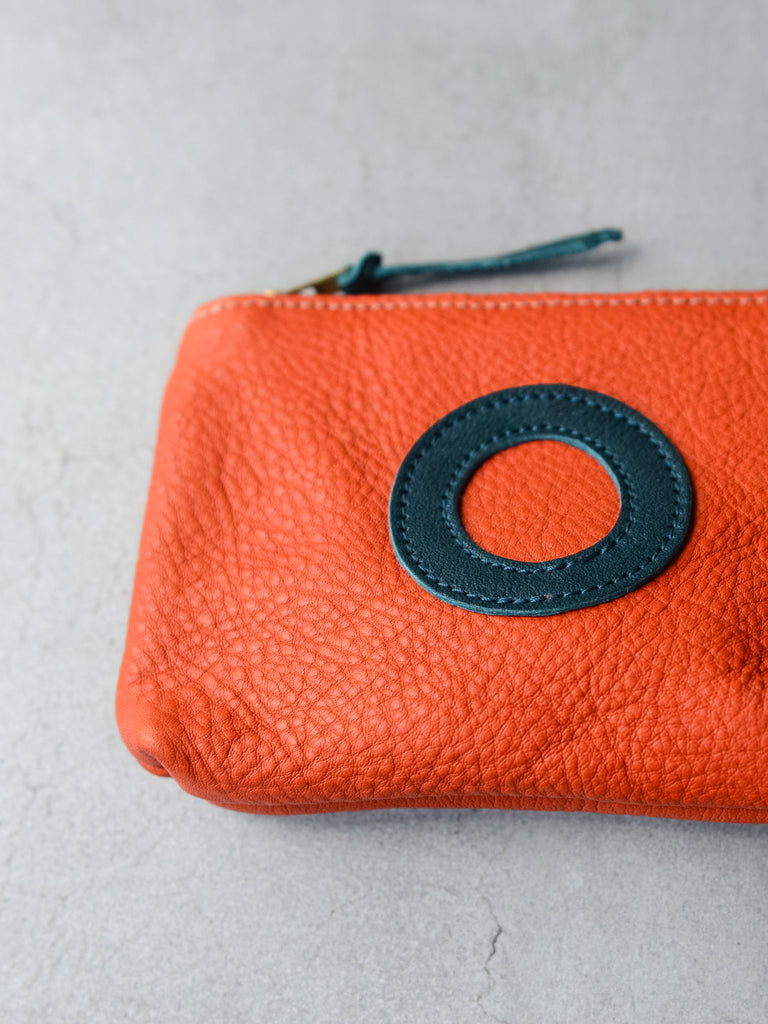 SMALL INITIAL POUCH - TOMATO RED
