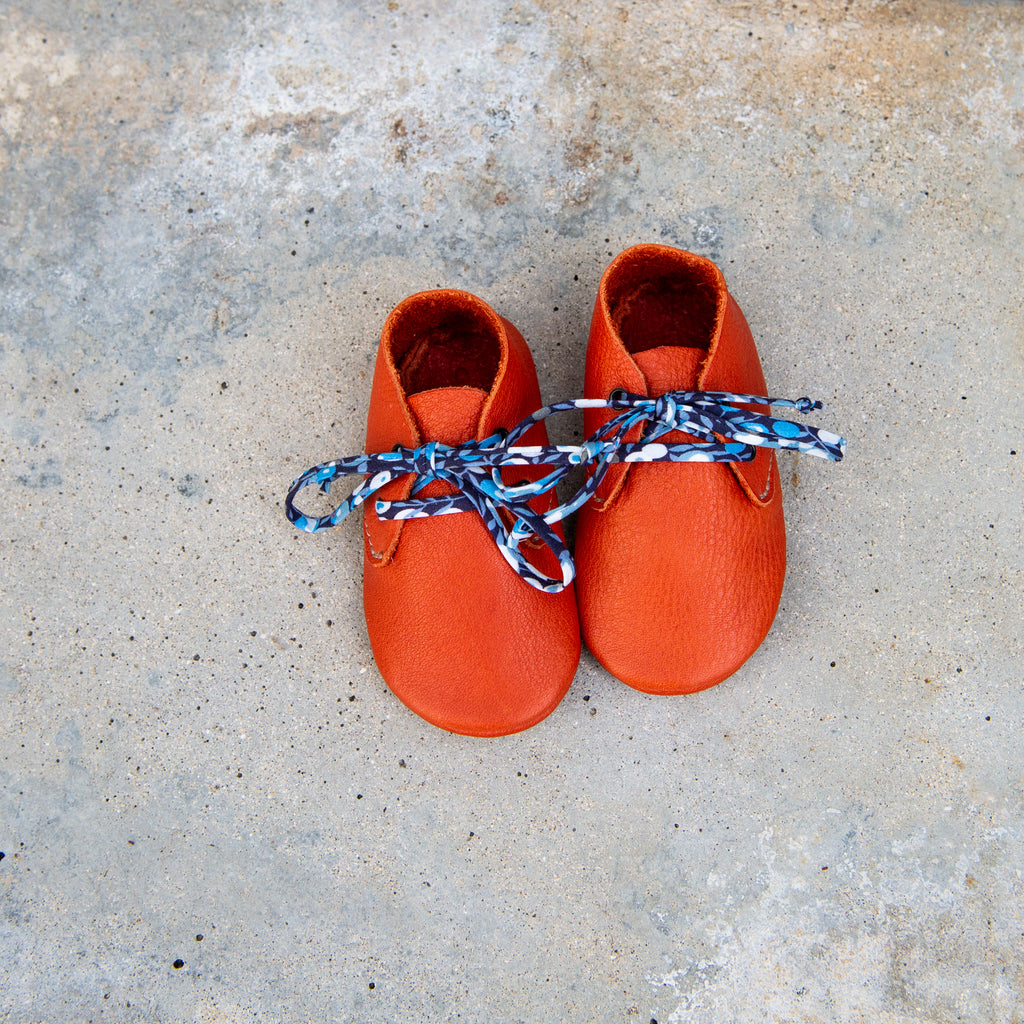 TOMATO TRAVELLERS WITH LIBERTY PRINT LACES