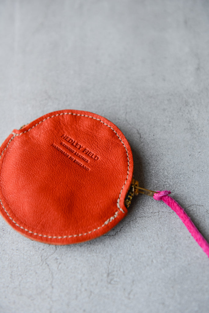 INITIAL CIRCLE PURSE - TOMATO RED