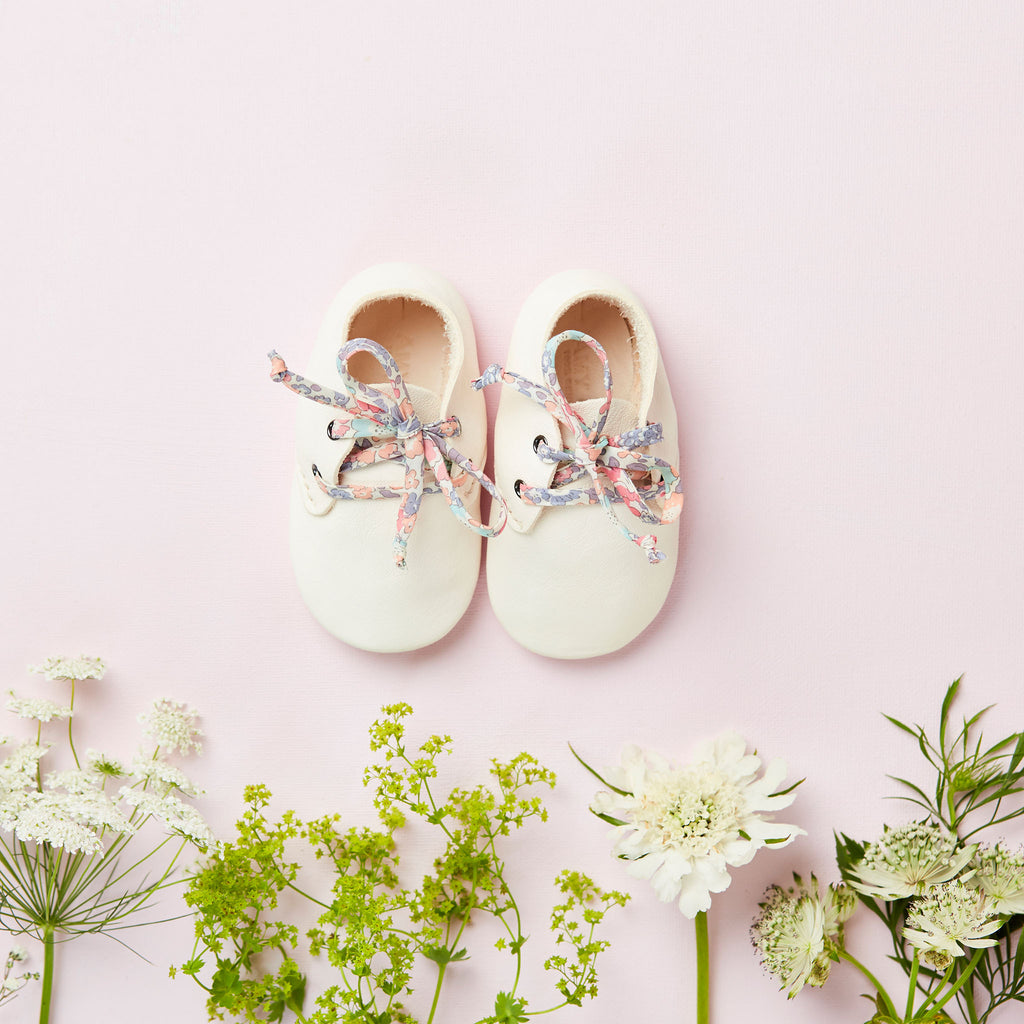 LITTLE CLOUD WHITE TRAVELLERS WITH LIBERTY LACES