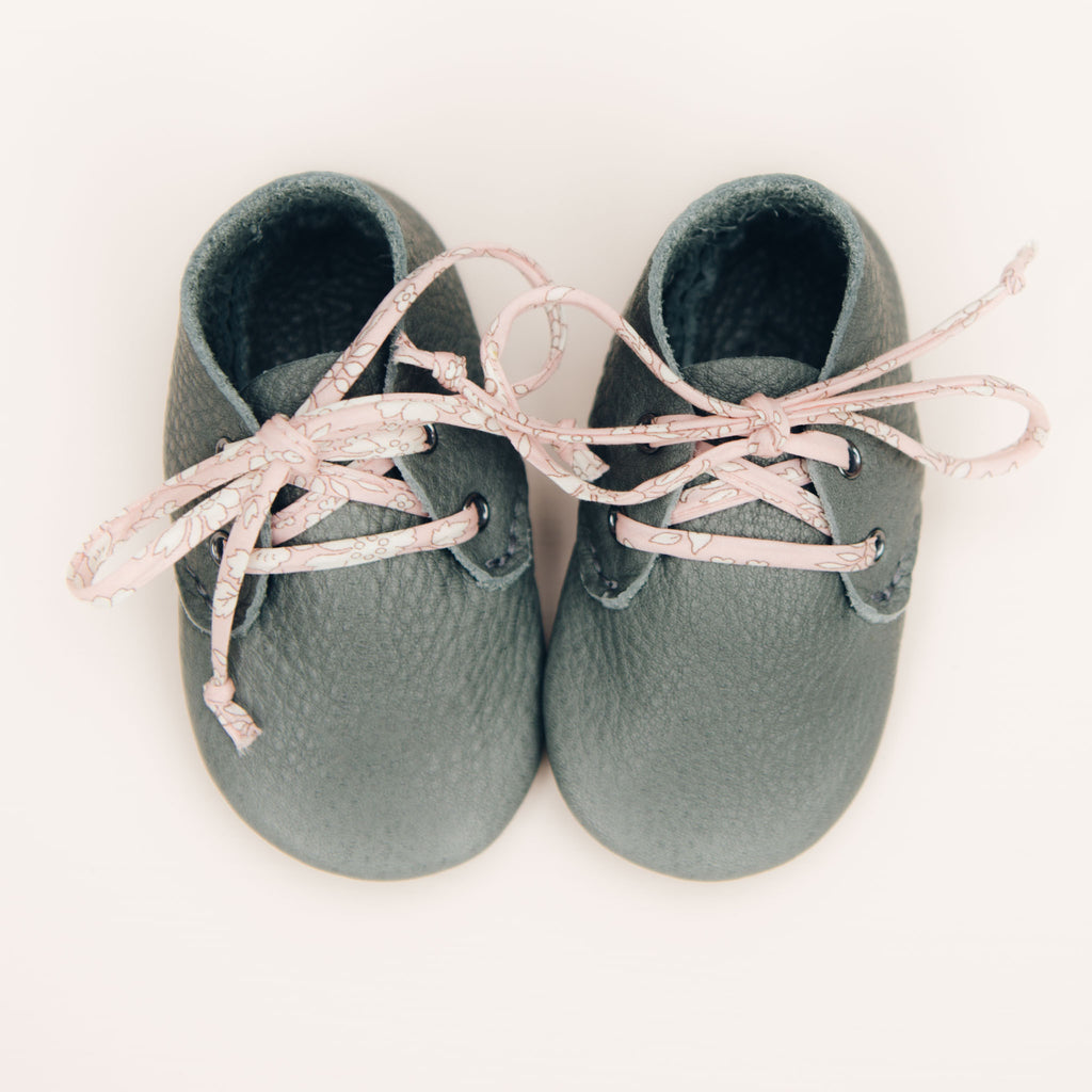 LITTLE CLOUD SLATE TRAVELLERS WITH LIBERTY LACES