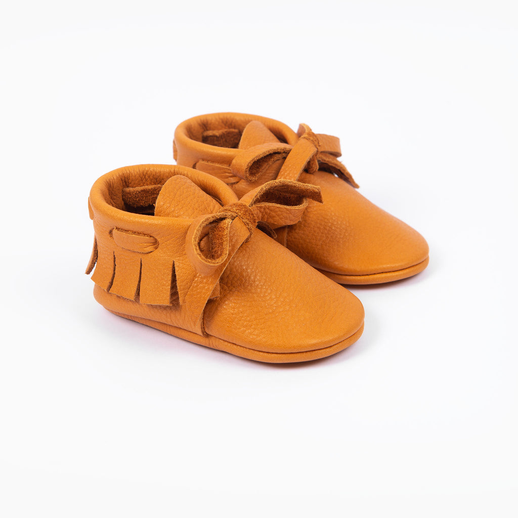 OCHRE LACED MOCCASINS