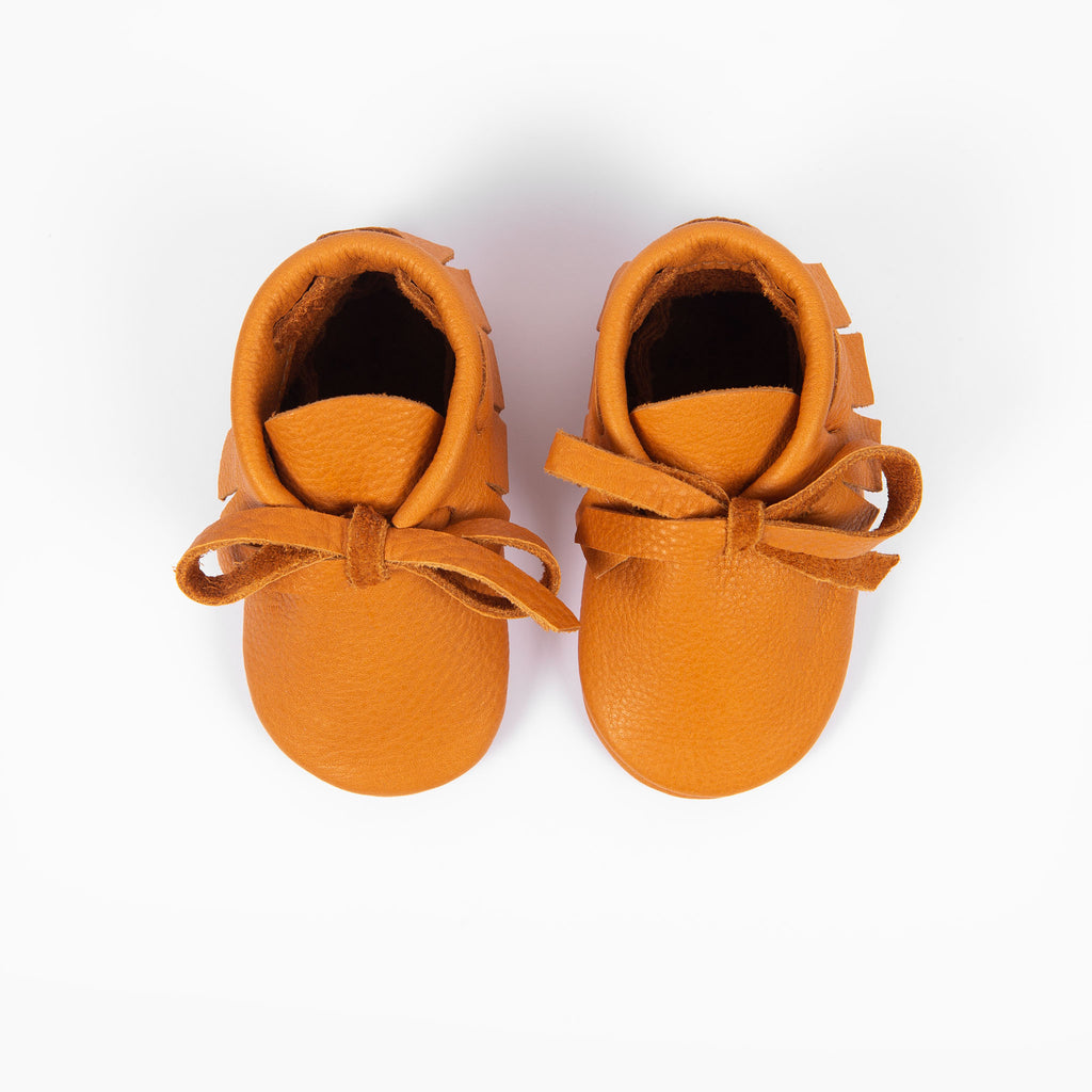 OCHRE LACED MOCCASINS
